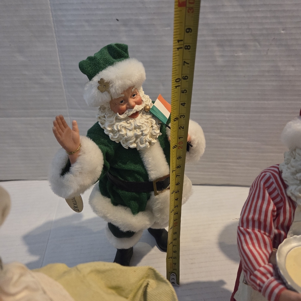 6 lot Santa Claus Kurt Adler baking cookies St Patrick's day Christmas - Picture 5 of 6